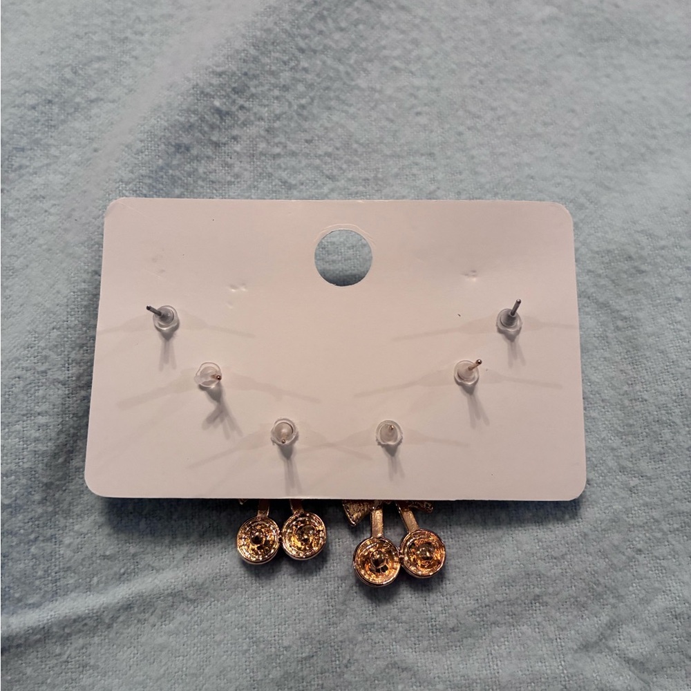 Mint Cherry Earrings Set - Picture 3 of 3